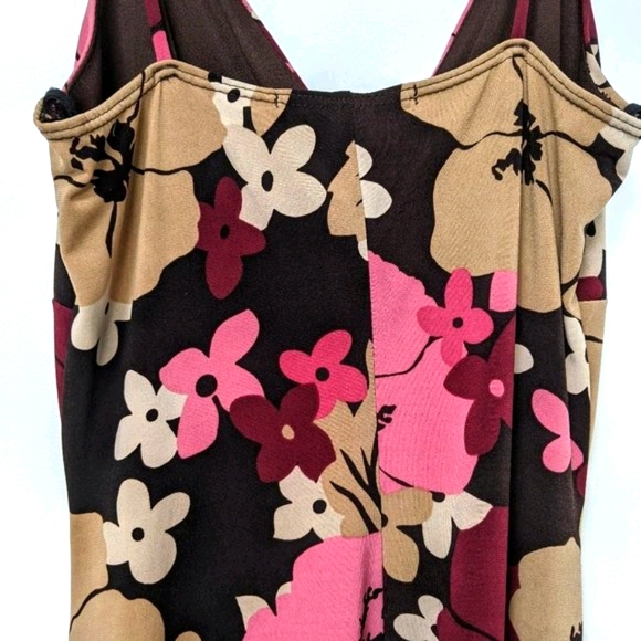 NWOT Beautiful Flower Print Midi Dress - Picture 5 of 11